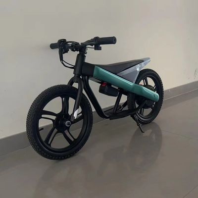 Bicicleta de equilibrio eléctrica para niños de 16 pulgadas con marco de acero y material de borde de titanio
