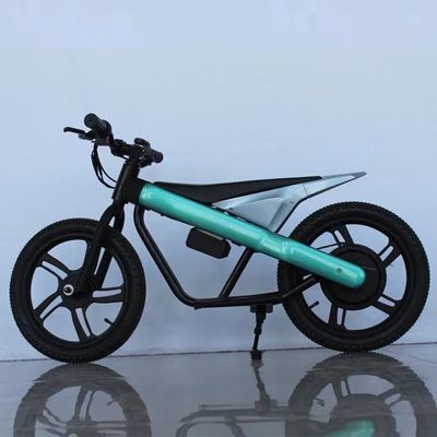 Bicicleta de equilibrio eléctrica para niños de 16 pulgadas con marco de acero y material de borde de titanio