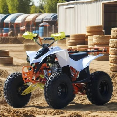 ATV de tracción automática de 110cc para niños con tambor delantero y frenos de disco trasero