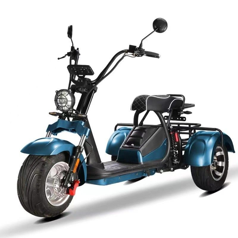 Unisex 2000W potente 3 ruedas neumático de grasa suspensión scooter eléctrico 5-6H tiempo de carga