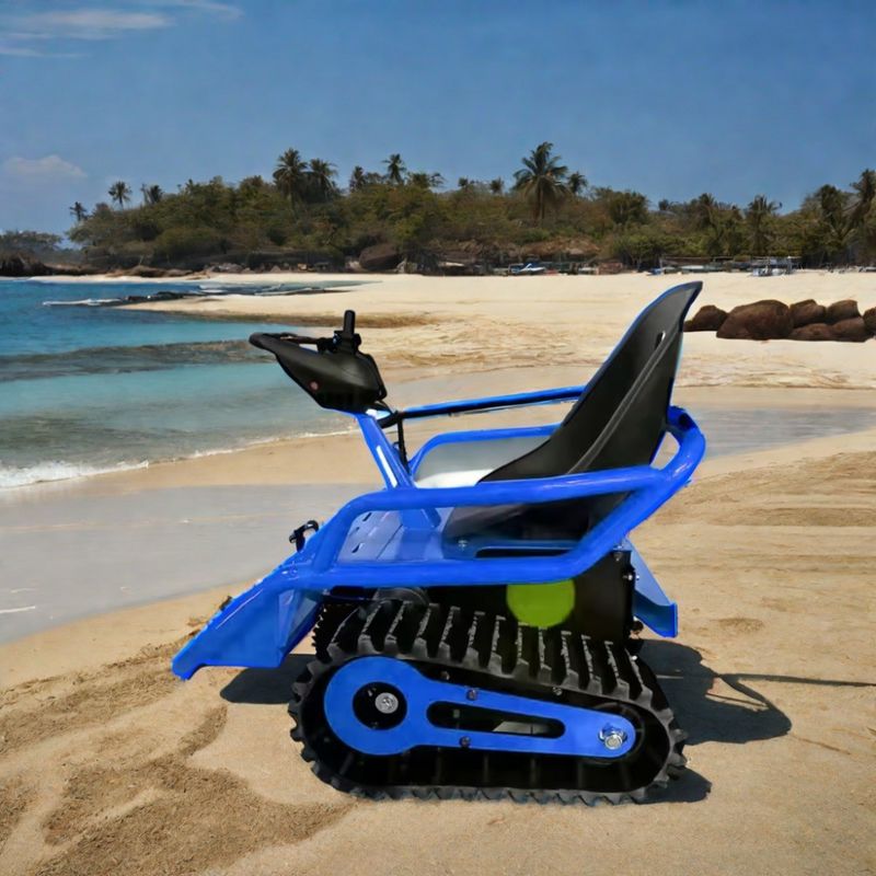 24V Voltage Children's Track Electric Beach Kart con tanque pequeño y control remoto