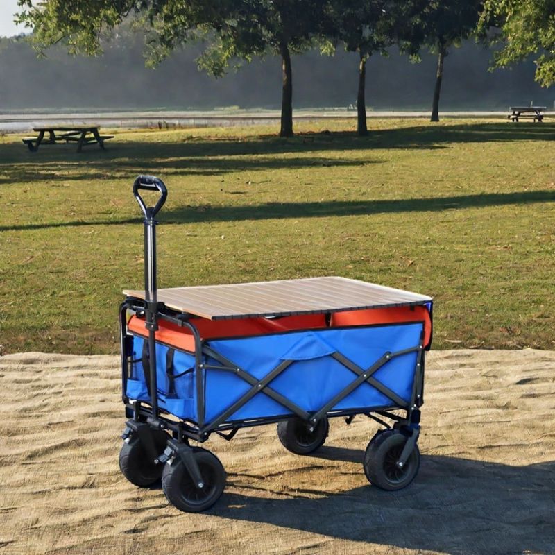 Aotong Motor Garden Wagon Canvas Plegable para cuatro ruedas Plegable Go Kart en el sector industrial
