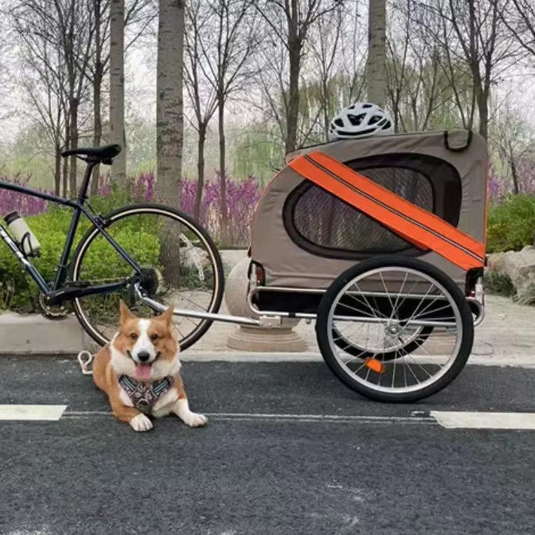 Remolque de bicicleta para bebés de acero inoxidable con perro de mascotas 150*90*105CM neumático trasero de 20&quot;